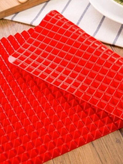 Non-Stick Silicone Pyramid Baking Mat With Grid