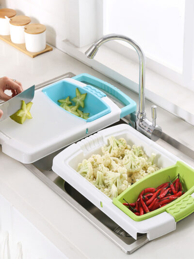 Kitchen Sink Cutting Board Wash Station