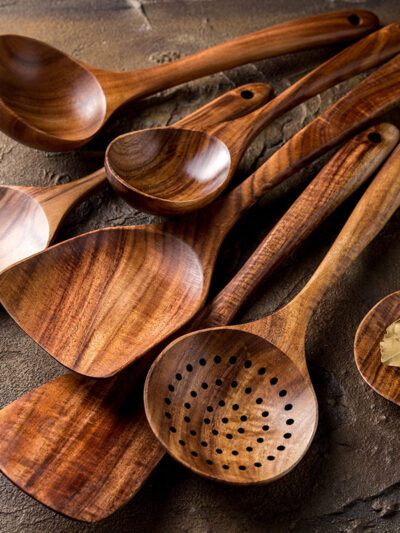 Teak Wooden Utensil Set