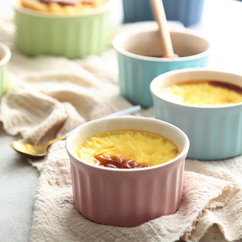 Solid Color Ceramic Baking Ramekin