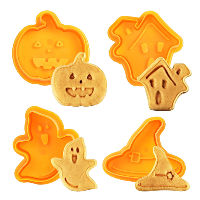 Halloween Baking Set Diy Decoration Plastic Cookie Cutter Mold