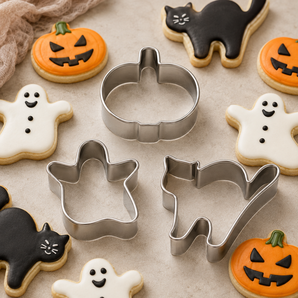 Festive Fall Halloween Cookie Cutter Set