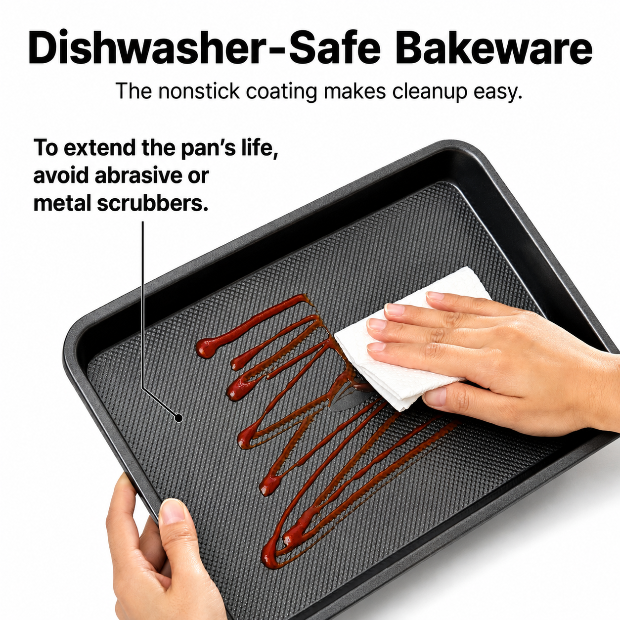 3-Piece Nonstick Carbon Steel Baking Pan Set - Image 5