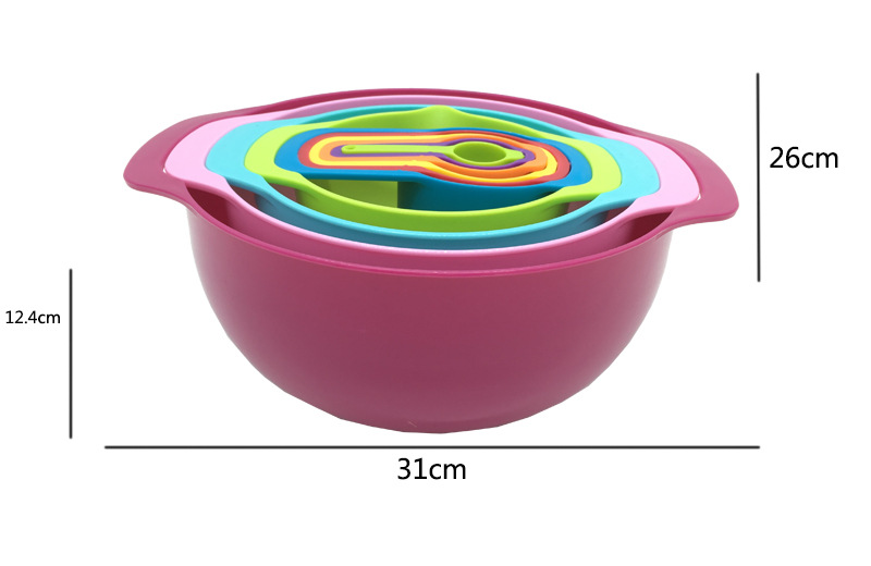 Rainbow Cooking Prep Nesting Bowl Set - Image 11