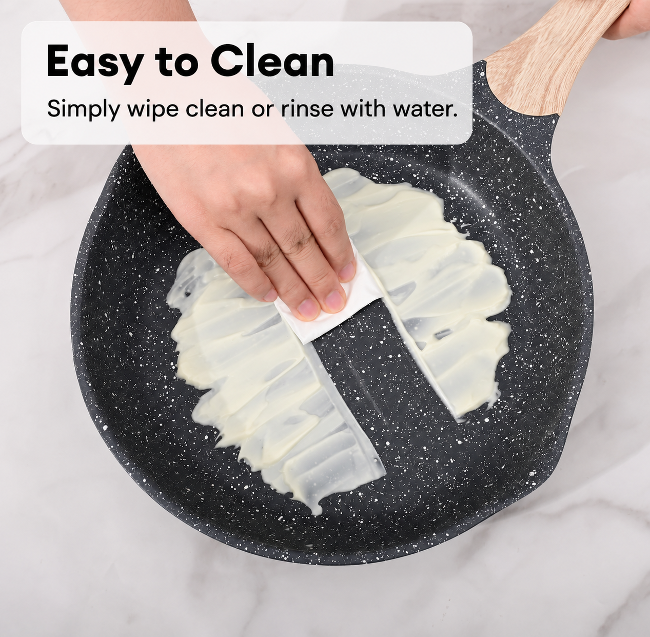 Stone Nonstick Frying Pan With Heat-Resistant Handle - Image 5