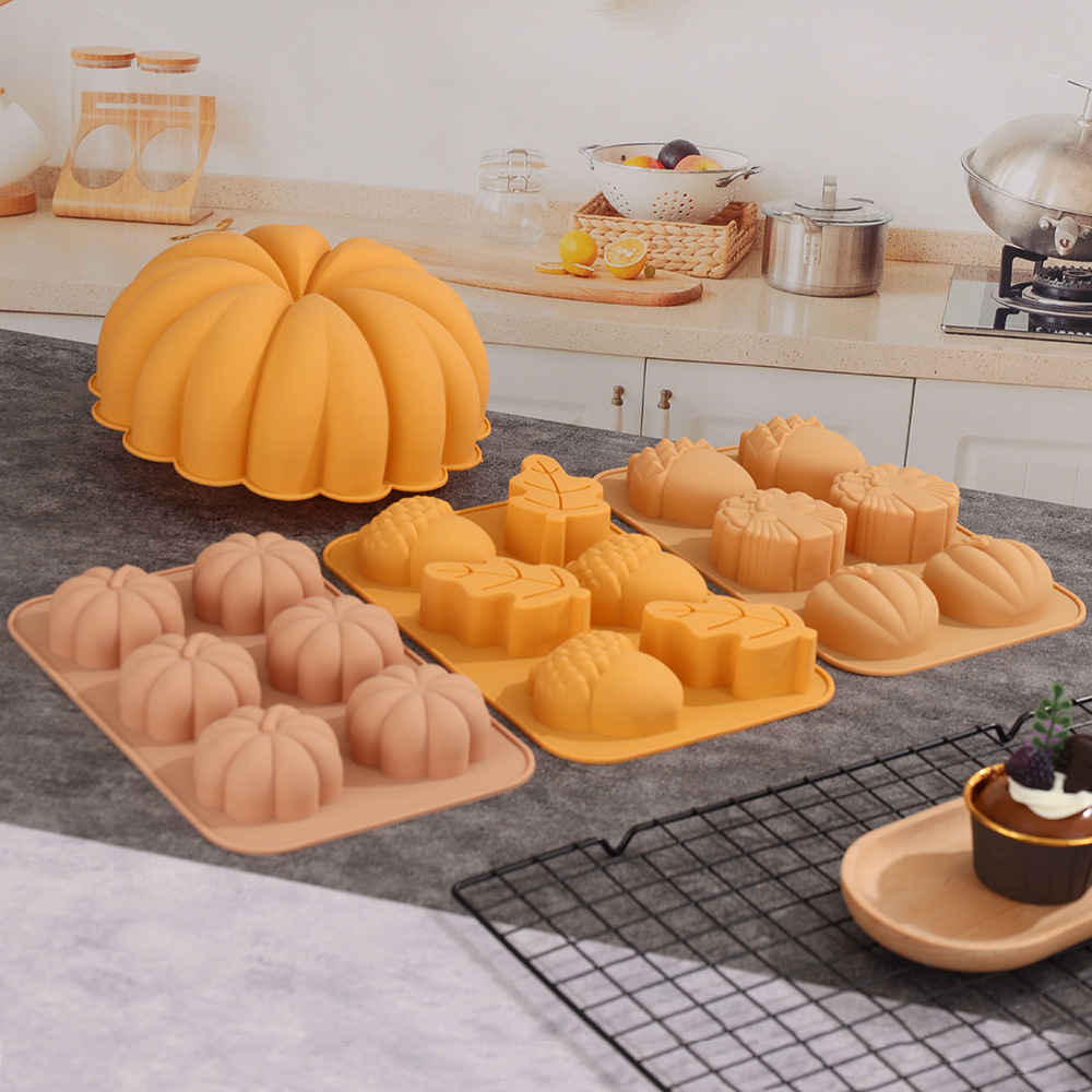 Autumn Leaf, Fall Pumpkin Silicone Baking Mold