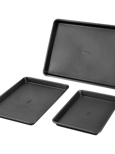 3-Piece Nonstick Carbon Steel Baking Pan Set