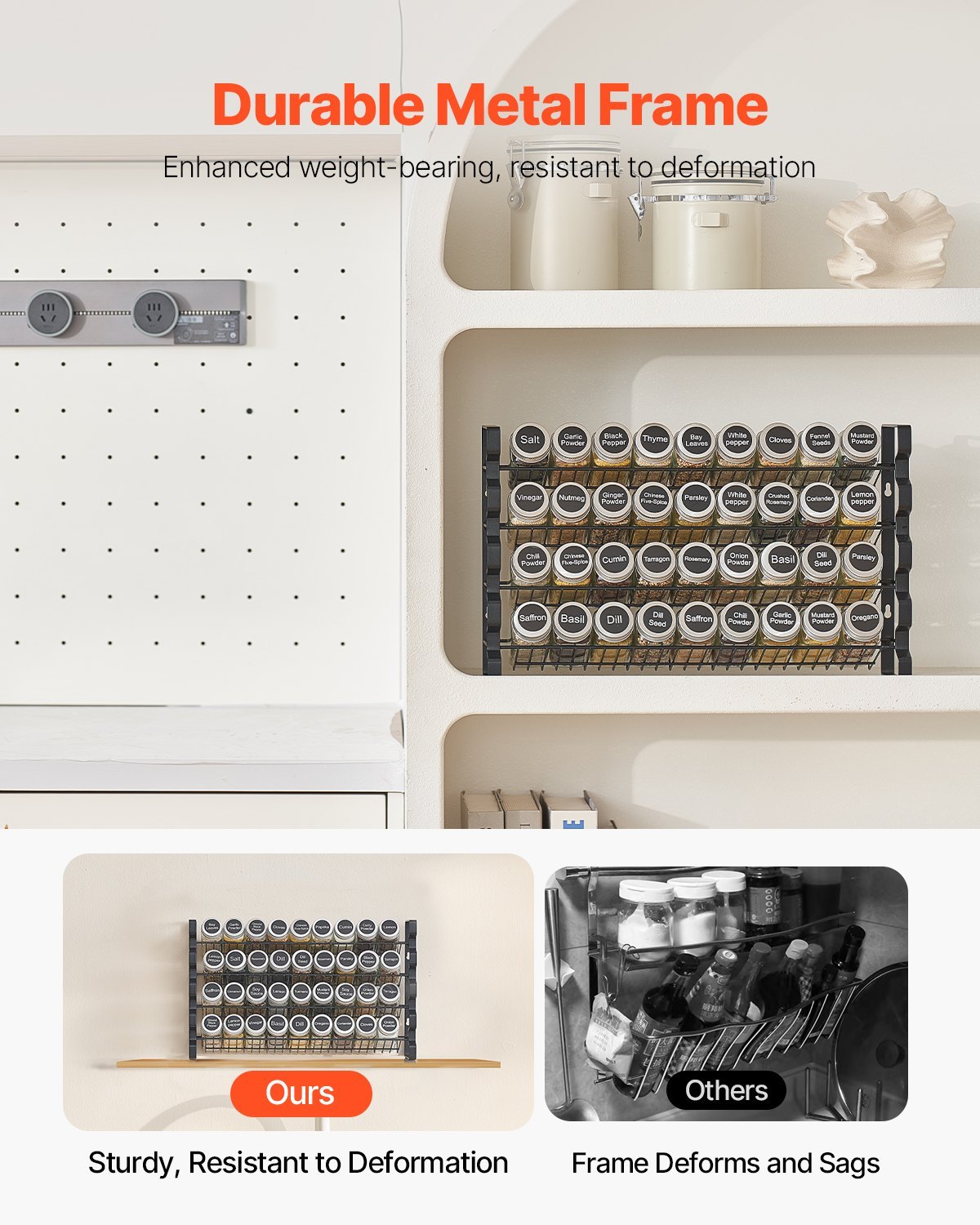 Spice Rack Organizer For Cabinet Kitchen Countertop Seasoning Organizer 23x16 In - Image 4