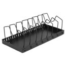 Pot and Pan Storage Rack with 8 Adjustable Dividers