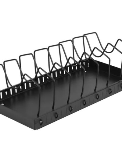 Pot and Pan Storage Rack with 8 Adjustable Dividers