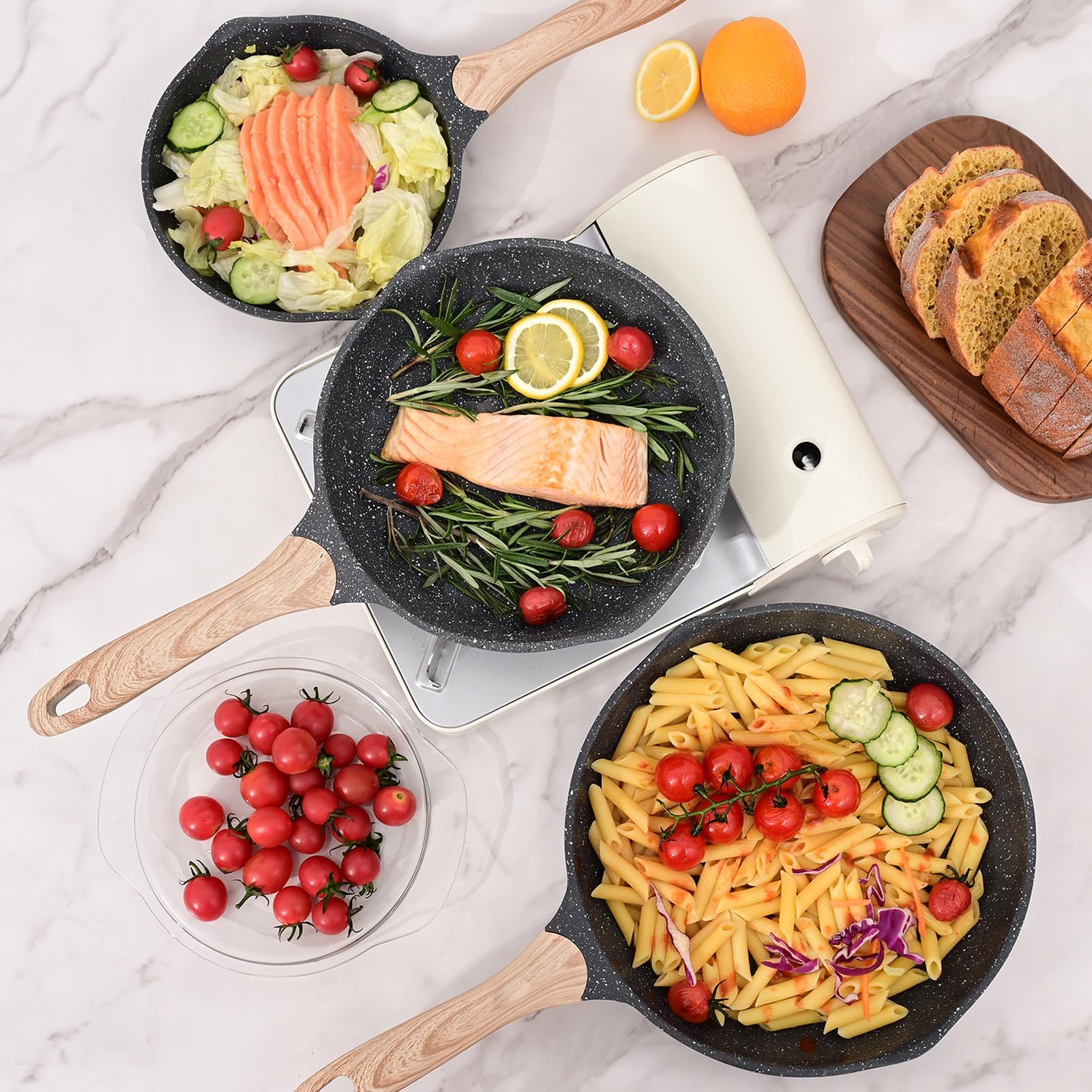 Stone Nonstick Frying Pan With Heat-Resistant Handle - Image 2